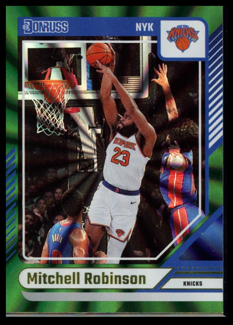 2024-25 Panini Donruss Basketball – Mitchell Robinson #91  Green Laser Knicks
