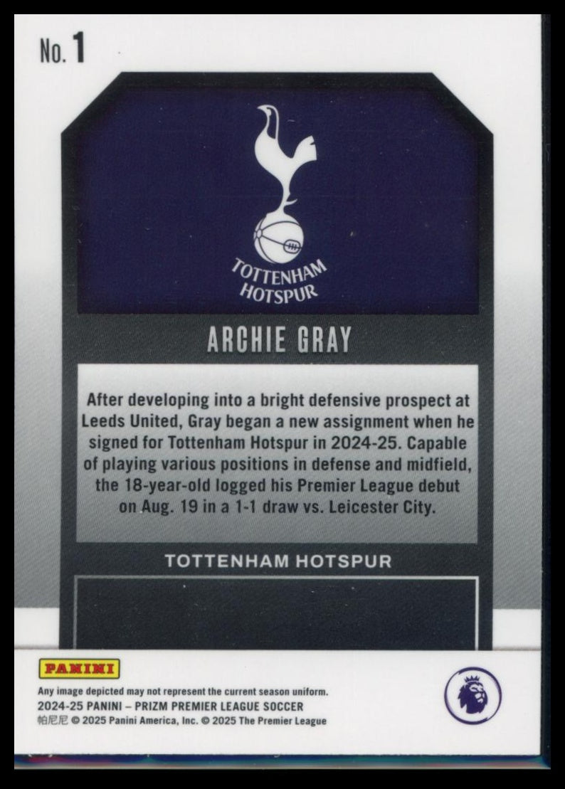 2024-25 Panini Prizm Premier League - Archie Gray #1 (RC) Emergent