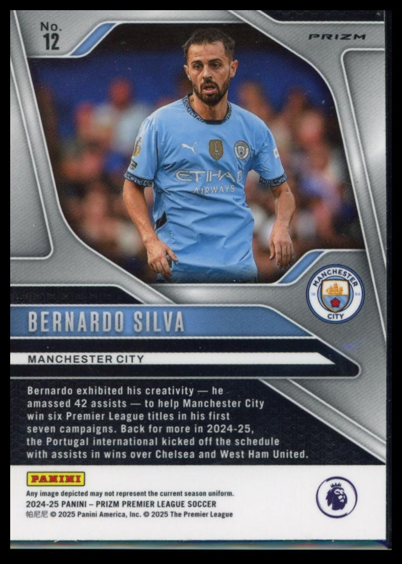 2024-25 Panini Prizm Premier League - Bernardo Silva #12 Silver Prizm