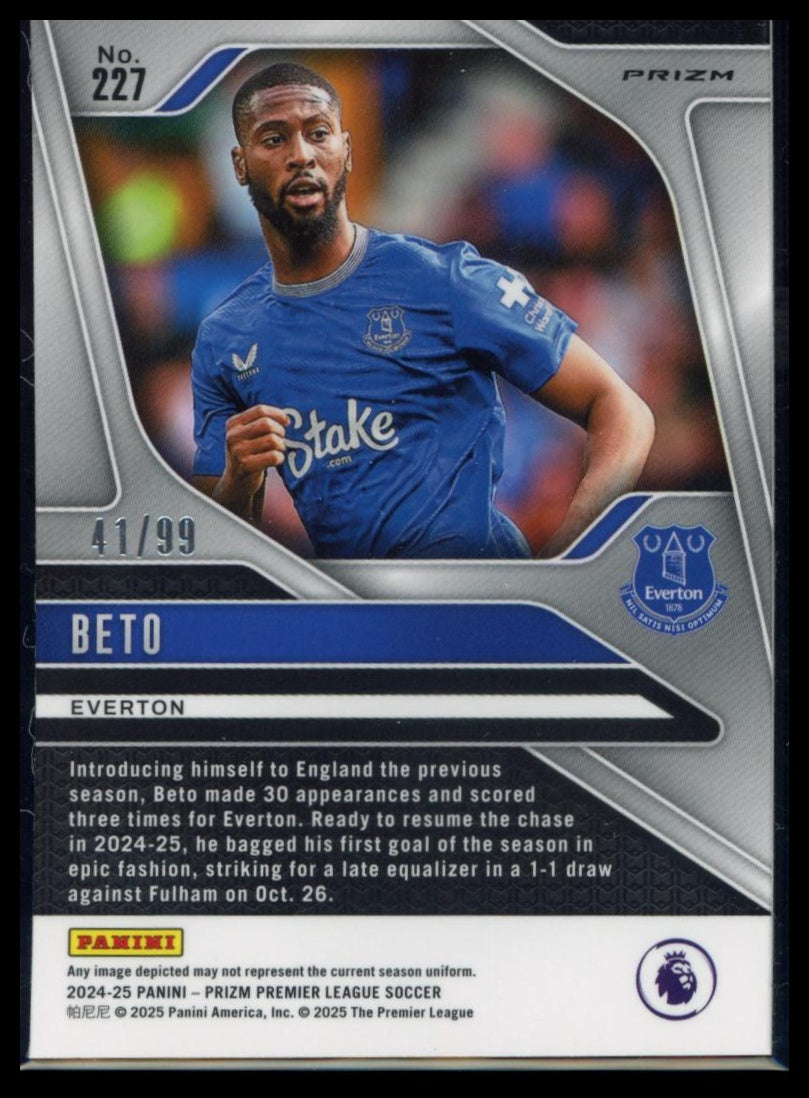 2024-25 Panini Prizm Premier League - Beto #227 Blue Breakaway /99