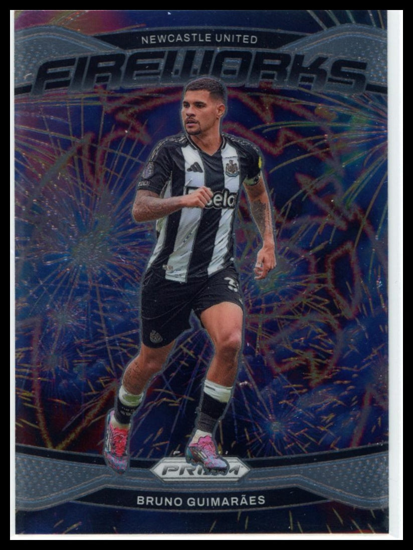 2024-25 Panini Prizm Premier League - Bruno Guimaraes #7 Fireworks Newcastle