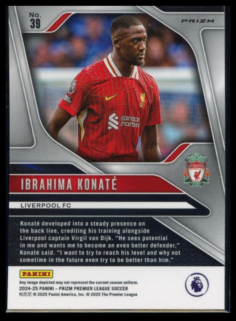 2024-25 Panini Prizm Premier League - Ibrahima Konate #39 Silver Prizm