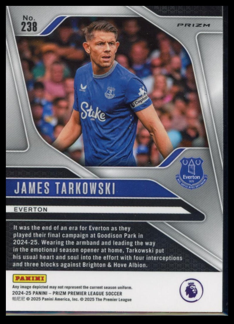 2024-25 Panini Prizm Premier League - James Tarkowski #238 Silver Prizm