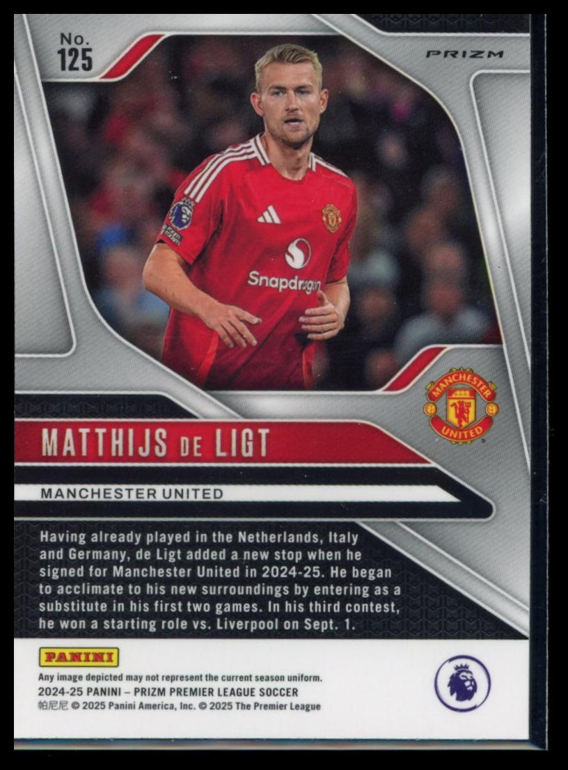 2024-25 Panini Prizm Premier League - Matthijs De Ligt #125 Red White and Blue