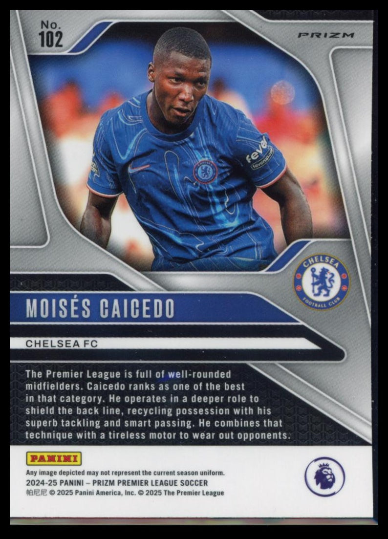 2024-25 Panini Prizm Premier League - Moises Caicedo #102 Orange Prizm Breakaway