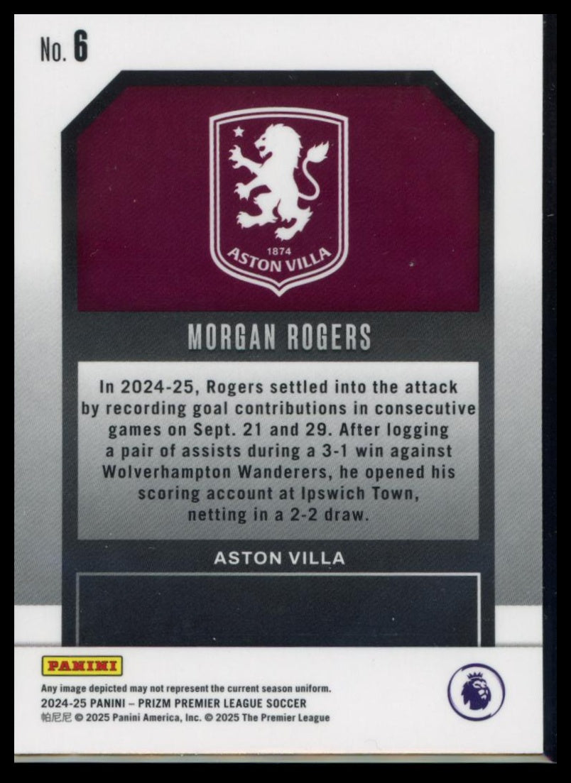 2024-25 Panini Prizm Premier League - Morgan Rogers #6 Emergent