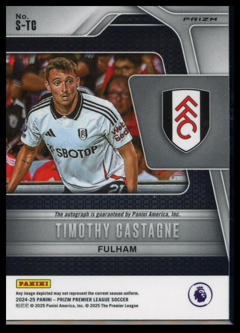 2024-25 Panini Prizm Premier League - Timothy Castagne #S-TG Signature Prizm Choice