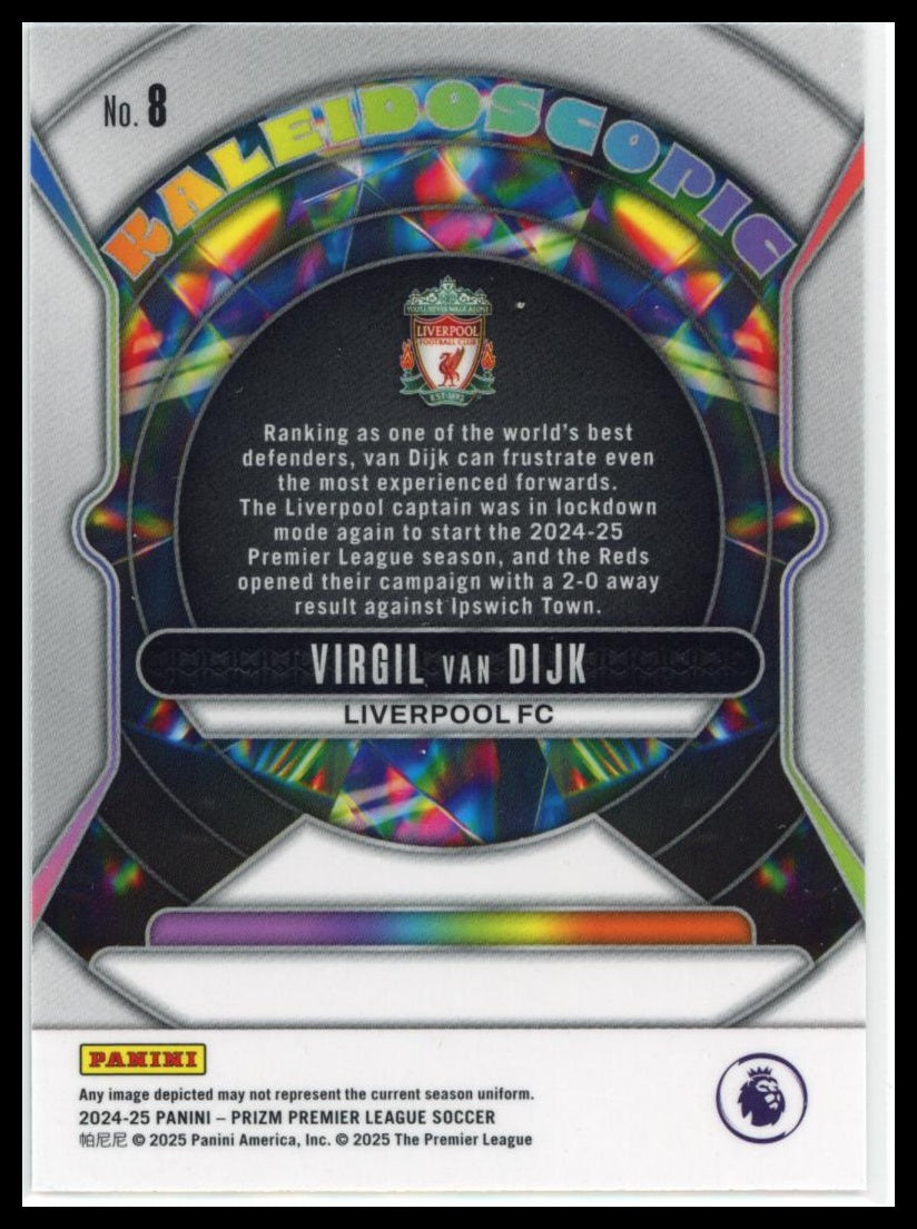 2024-25 Panini Prizm Premier League - Virgil Van Dijk #8 Kaleidoscopic